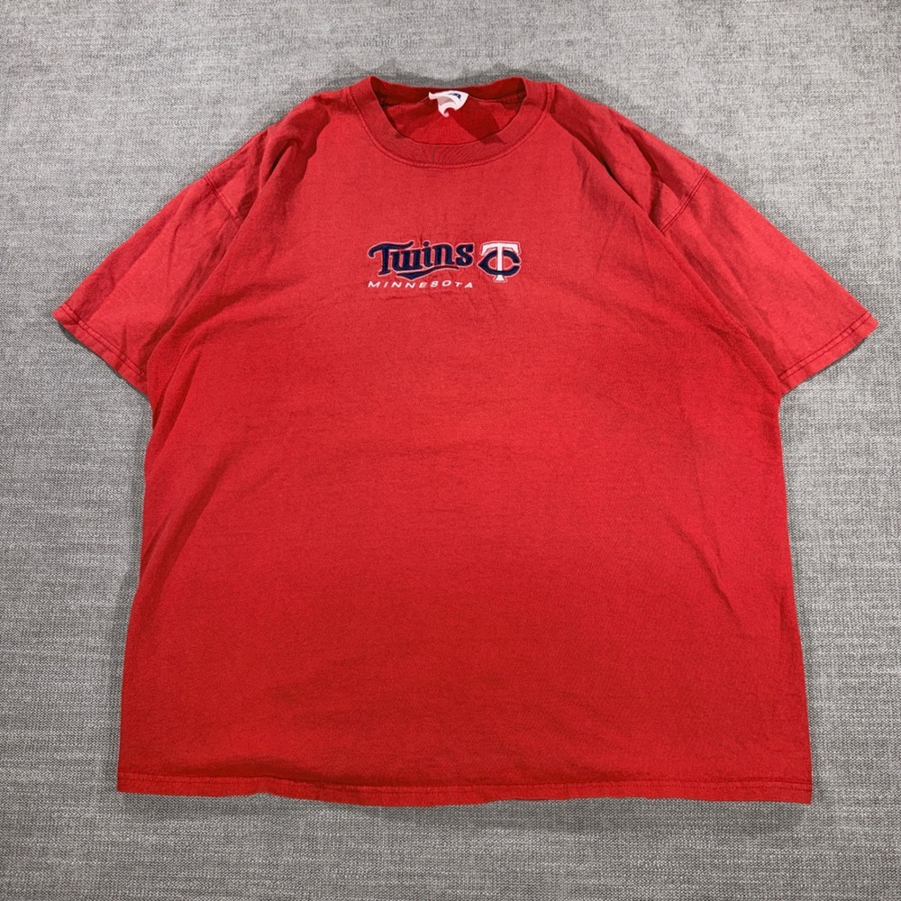 CSA Minnesota Twins T-Shirt Mens XL Red Excellent Embroidered Logo MLB Tee